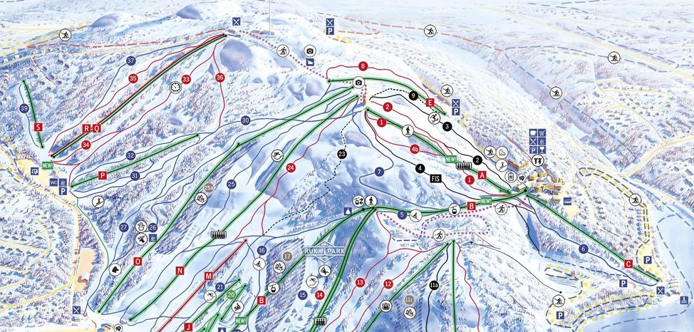 Information about the ski resort Ruka
