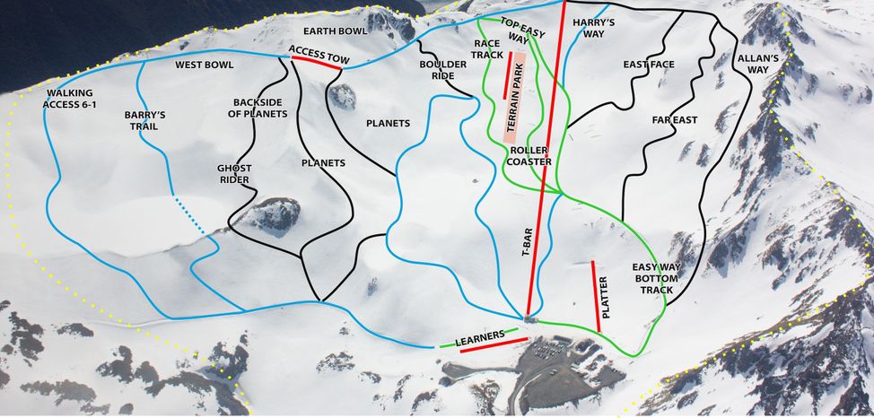 Slope Map Rainbow Ski Area