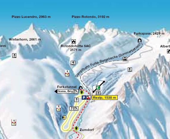 Information about the ski resort Realp