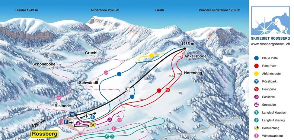 Information about the ski resort Rossberg Oberwil