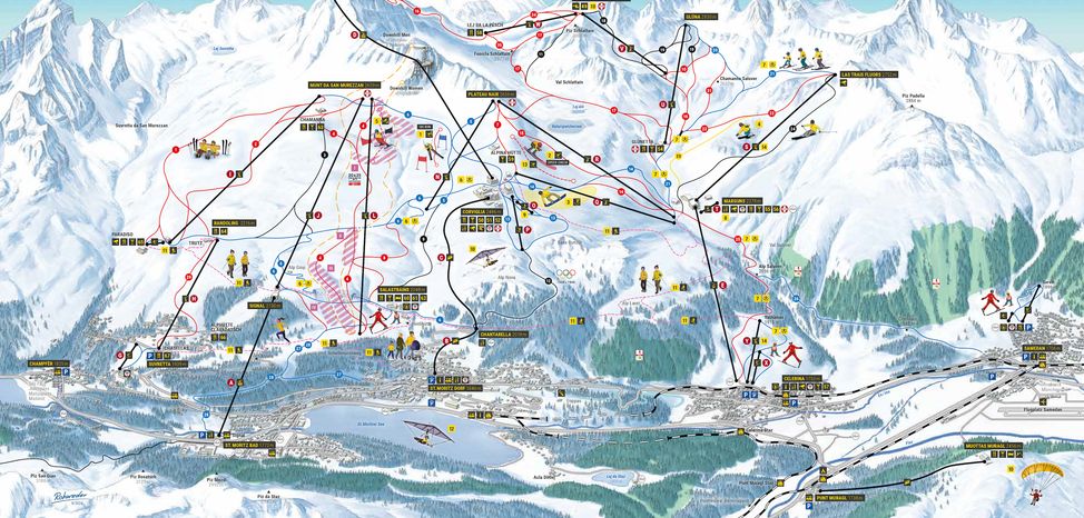 Information about the ski resort St Moritz Corviglia
