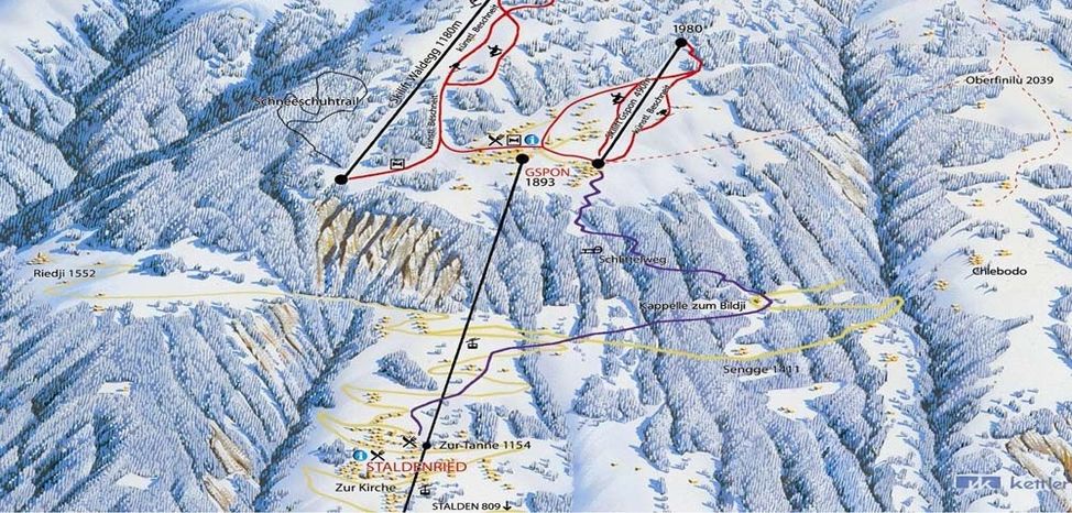 Information about the ski resort Staldenried Gspon