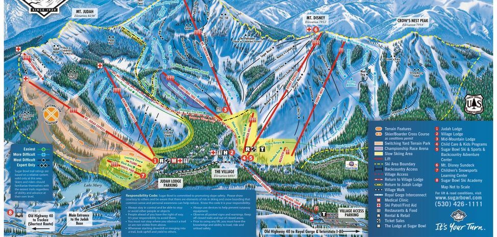 Information about the ski resort Sugar Bowl Resort