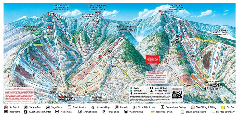 Information about the ski resort Sugarbush Resort