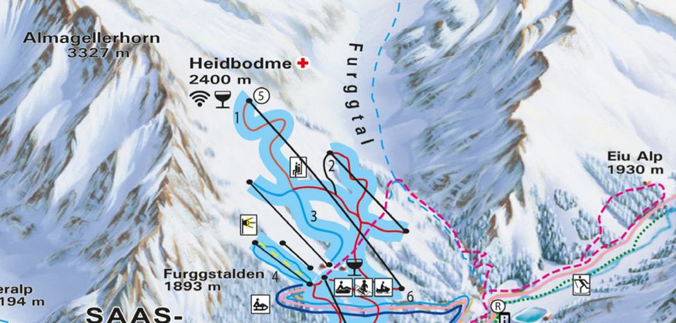 Information about the ski resort Saas Almagell