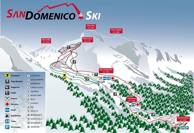 Information about the ski resort San Domenico