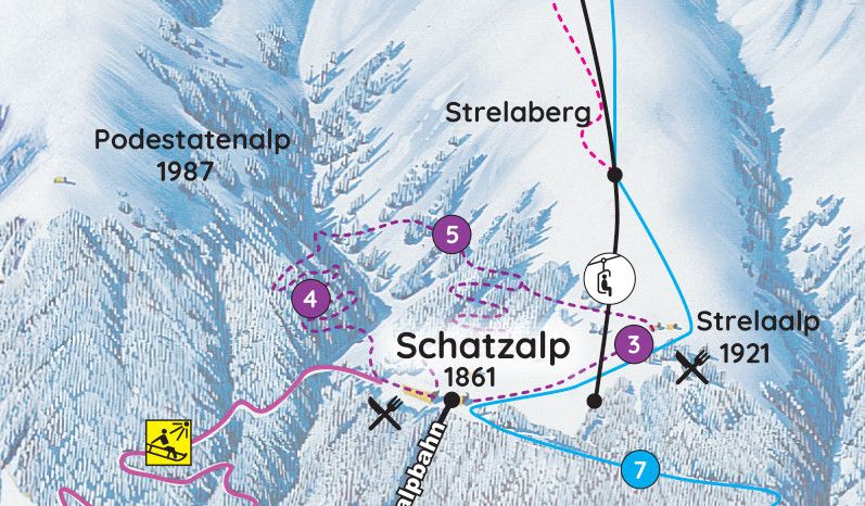 Information about the ski resort Schatzalp Strela Davos