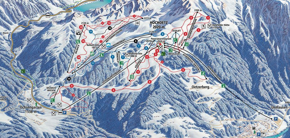 Information about the ski resort Hochoetz