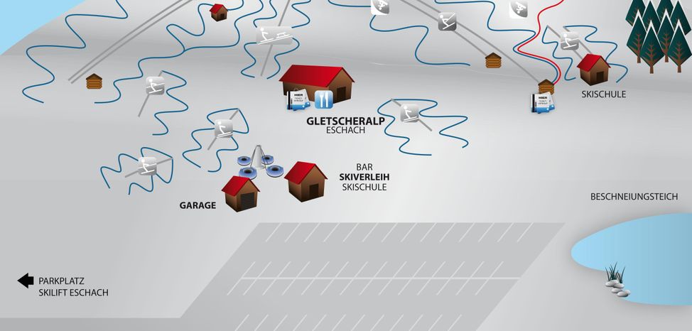 Trail map Schwärzenlifte Eschach