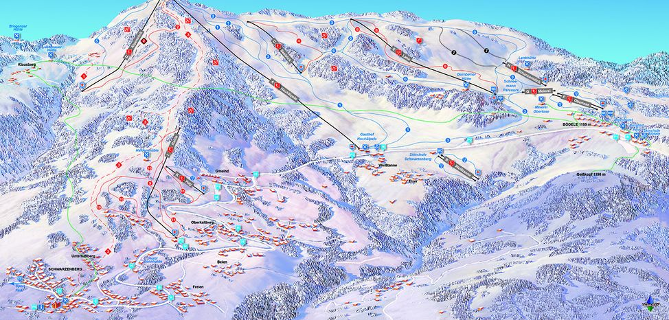 Information about the ski resort Schwarzenberg Bödele