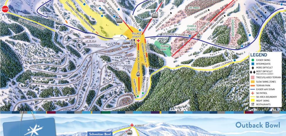 Information about the ski resort Schweitzer Mountain Resort