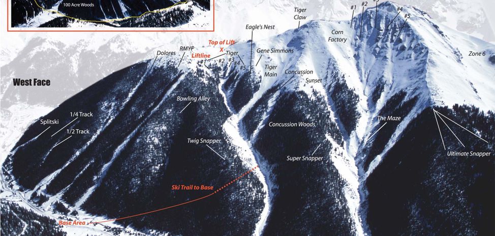 Information about the ski resort Silverton Mountain