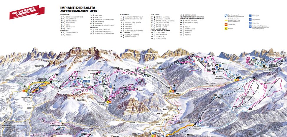 Obereggen Slope Plan
