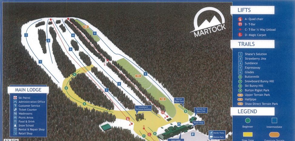 Trail Map Ski Martock