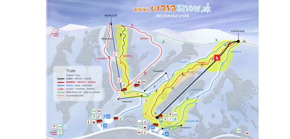 Information about the ski resort Ski Oravska Lesna