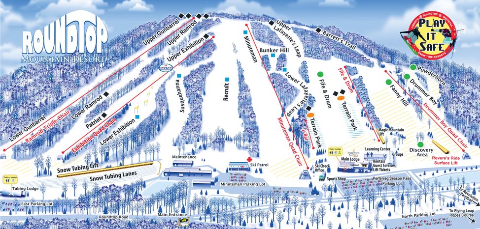 Trail Map Roundtop Mountain Resort