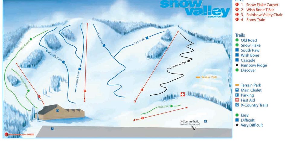 Information about the ski resort Snow Valley Alberta