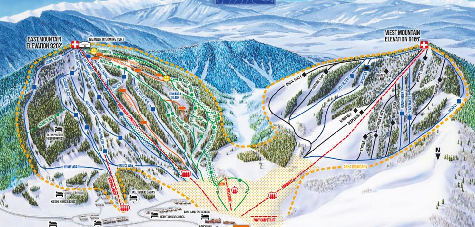 Information about the ski resort Sol Vista Basin Granby Ranch