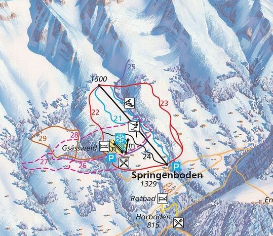Information about the ski resort Springenboden