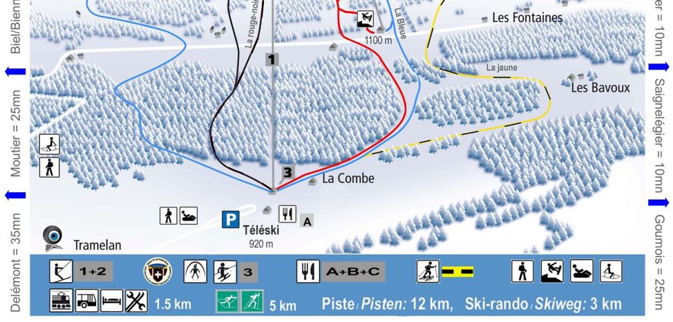 Information about the ski resort Tramelan