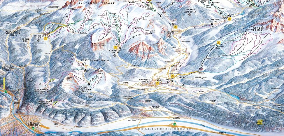 Information about the ski resort Val di Fiemme