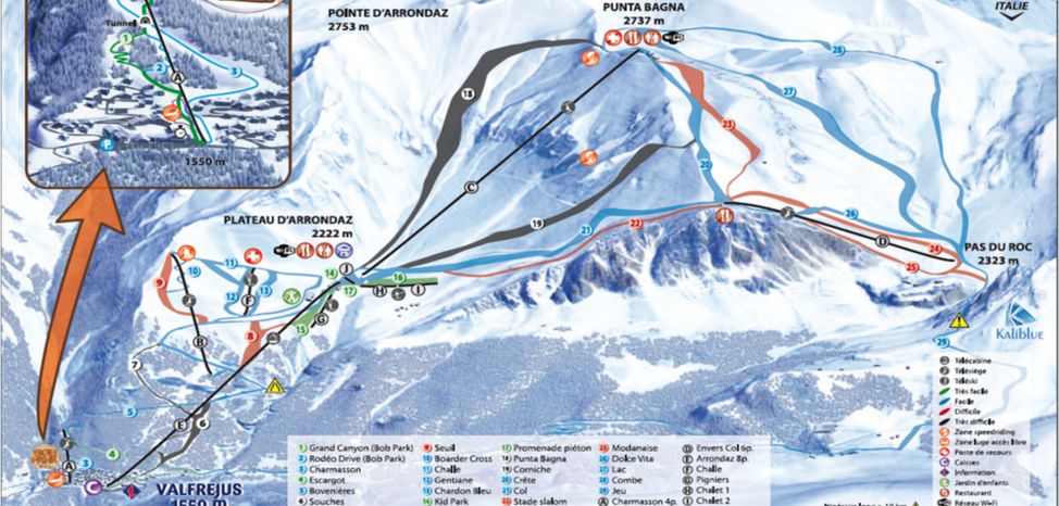 Information about the ski resort Valfrejus