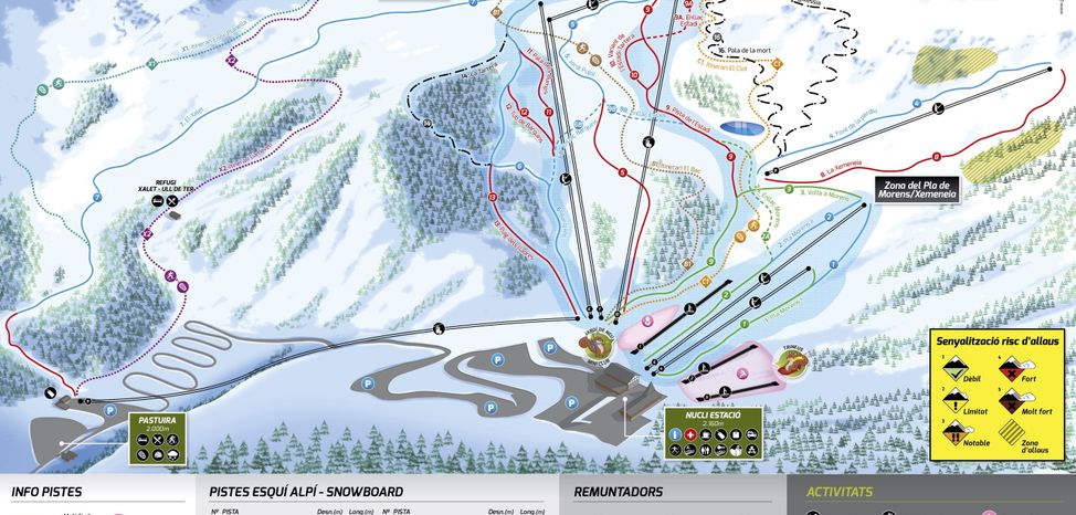 Trail map Vallter 2000