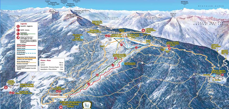 Information about the ski resort Vigiljoch