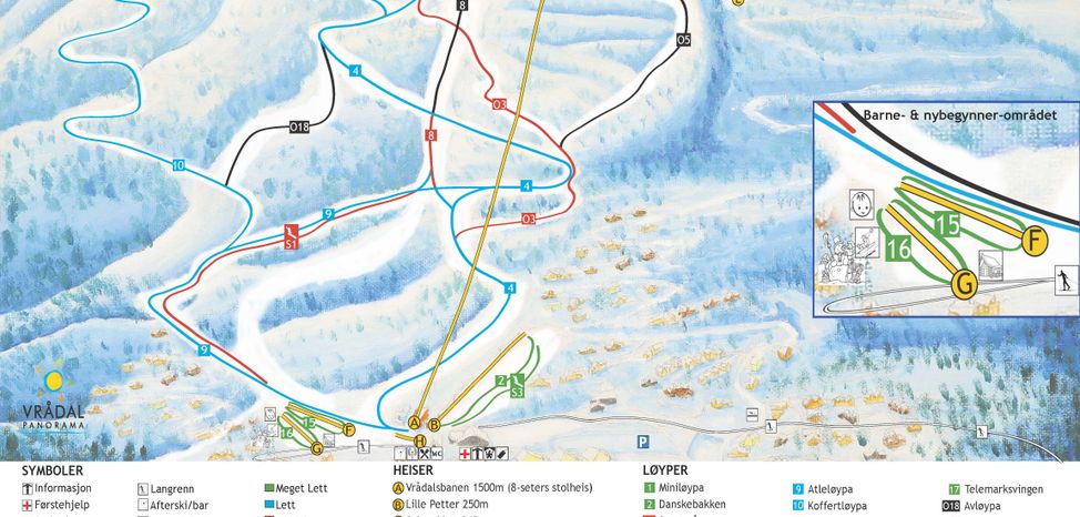 Information about the ski resort Vradal