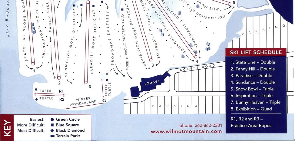 Information about the ski resort Wilmot Mountain