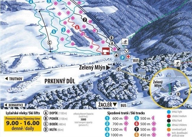 Information about the ski resort Zacler