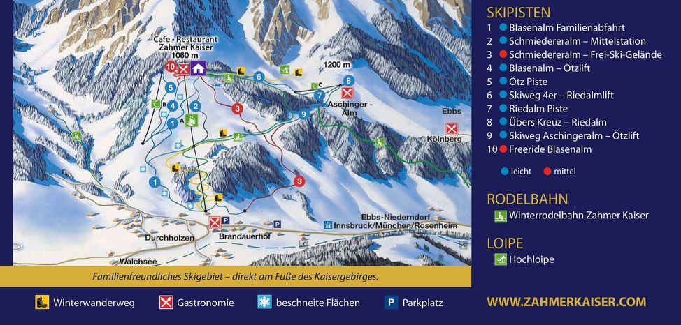 Information about the ski resort Zahmer Kaiser
