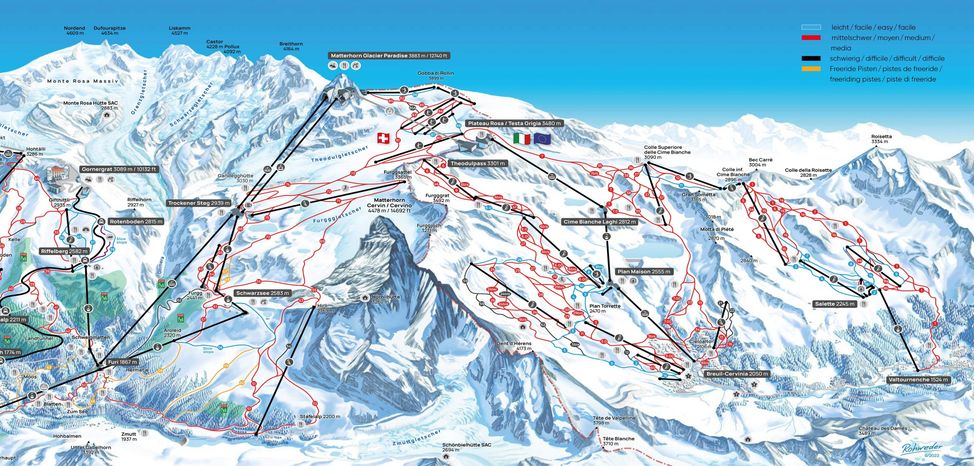 Information about the ski resort Zermatt