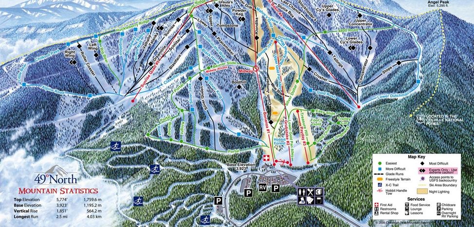 Information about the ski resort 49 North Mountain Resort