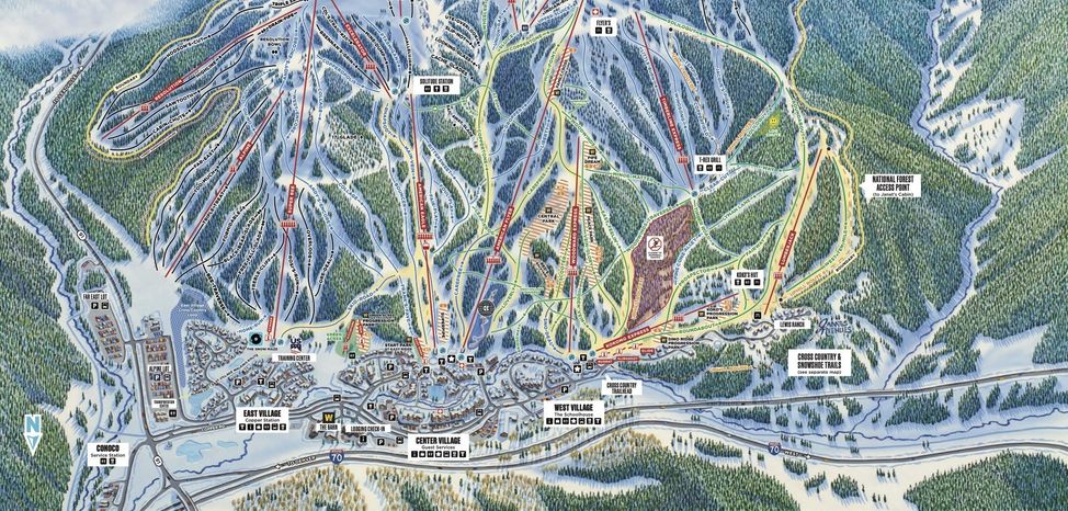 Pistenplan Copper Mountain