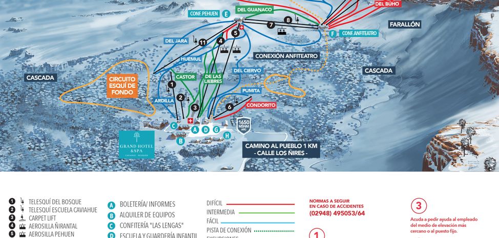 Pistenplan Caviahue