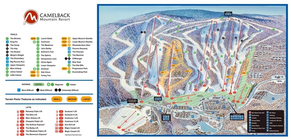 Detaillierte Infos zum Skiurlaub im Skigebiet Camelback Ski Area