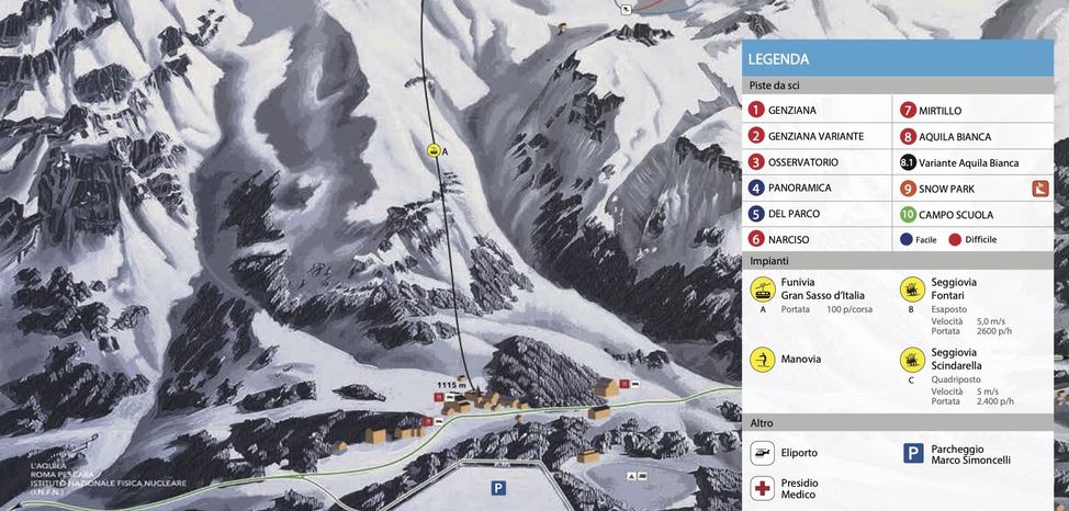 Pistenplan Campo Imperatore - Grand Sasso