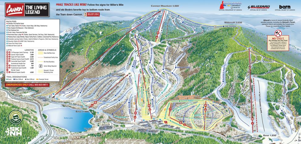 Detaillierte Infos zum Skiurlaub im Skigebiet Cannon Mountain