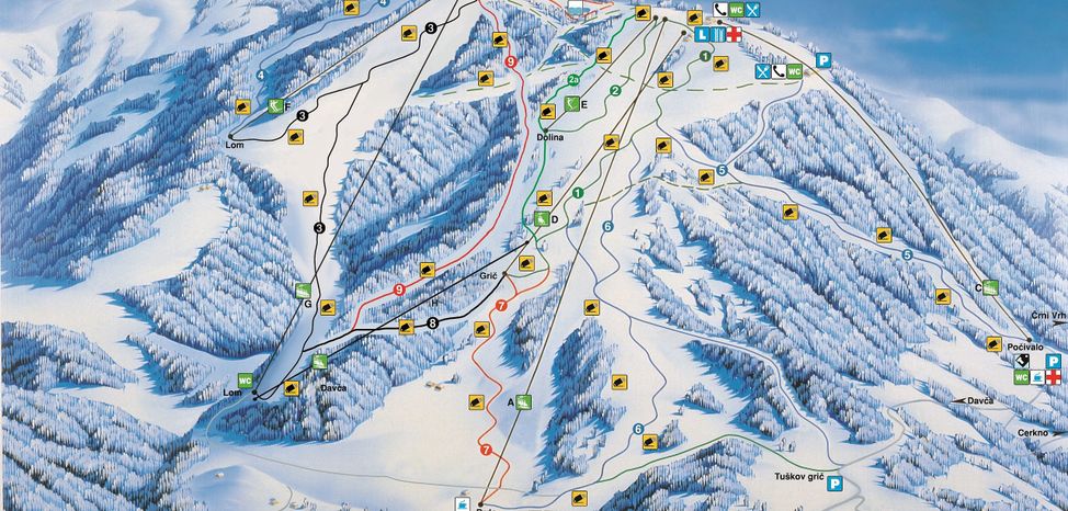 Pistenplan Cerkno