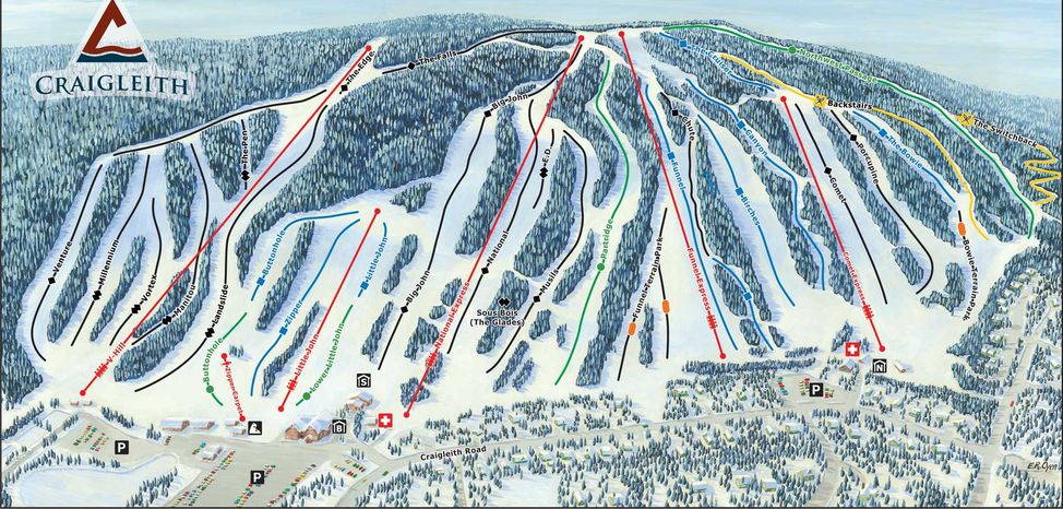 Pistenplan Craigleith Ski Club