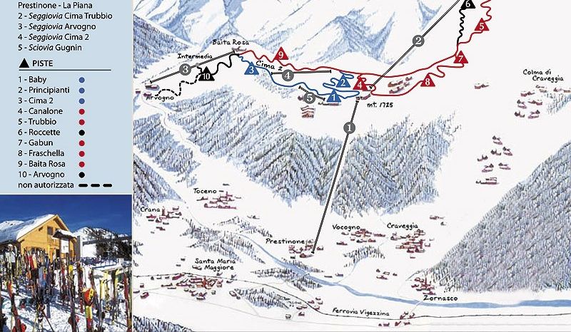 Detaillierte Infos zum Skiurlaub im Skigebiet Craveggia Piana di Vigezzo