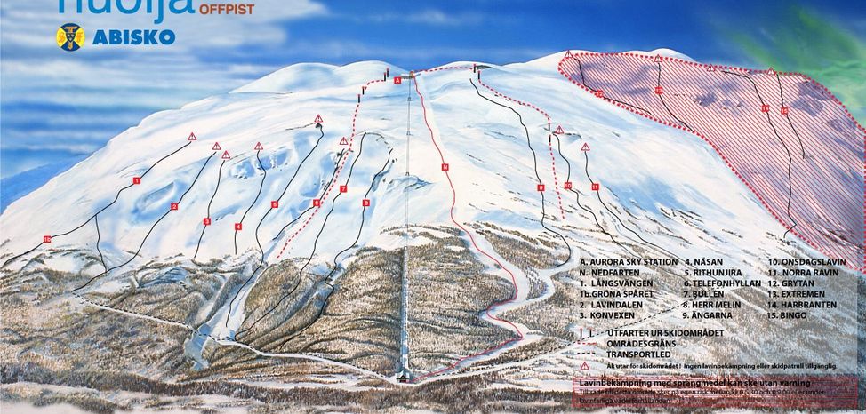 Detaillierte Infos zum Skiurlaub im Skigebiet Abisko Nuolja