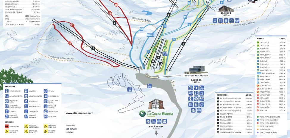 Pistenplan Alto Campoo