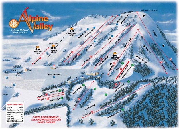 Detaillierte Infos zum Skiurlaub im Skigebiet Alpine Valley Ski Area