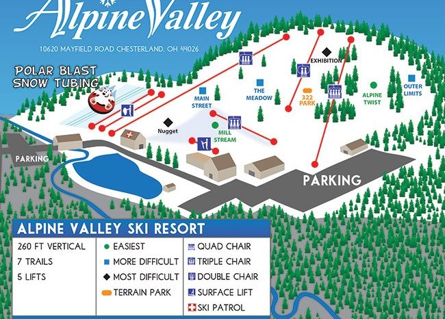 Detaillierte Infos zum Skiurlaub im Skigebiet Alpine Valley