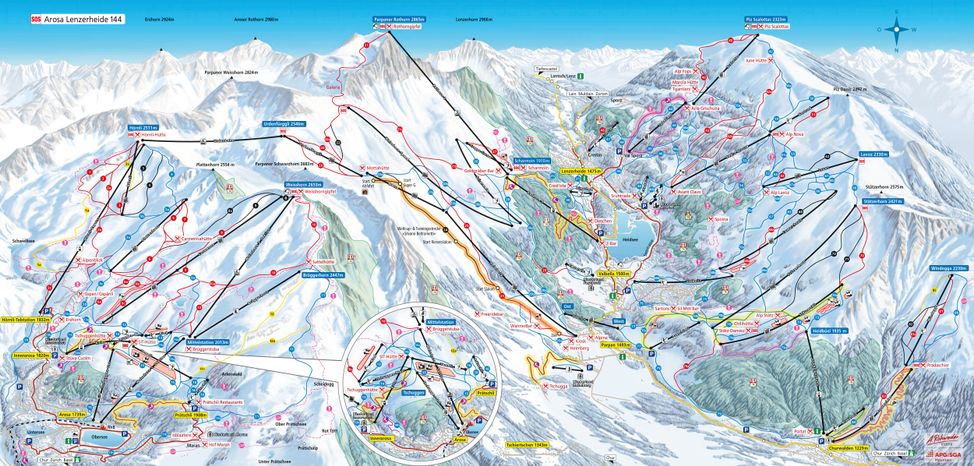 Pistenplan Arosa Lenzerheide