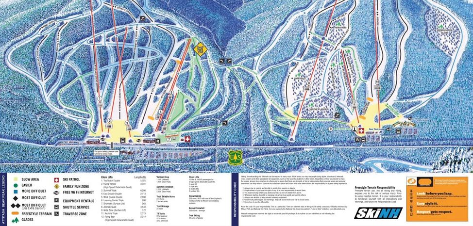 Detaillierte Infos zum Skiurlaub im Skigebiet Attitash Resort