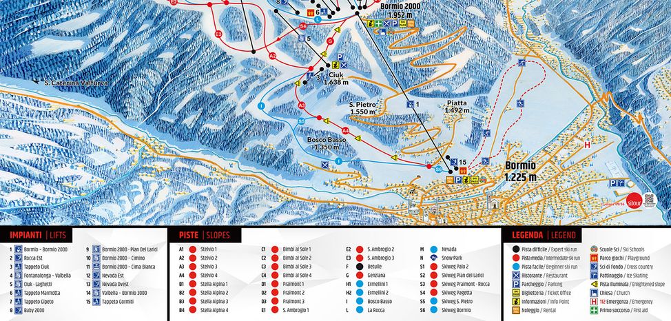 Pistenplan Bormio