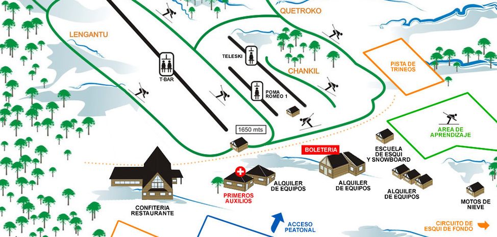 Pistenplan Batea Mahuida